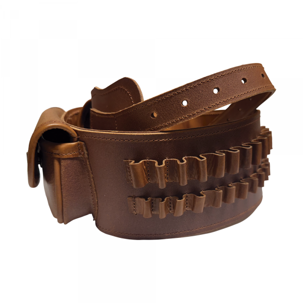 CINTURON CANANA PARA RIFLE EN PIEL DE BECERRO 