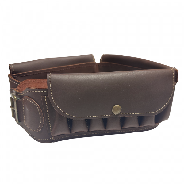 CINTURÓN CANANA EN CUERO VIEJO CON SOLAPAS