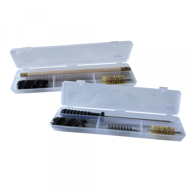 ESTUCHE DE LIMPIEZA EN PLASTICO TRANSPARENTE PARA ESCOPETA