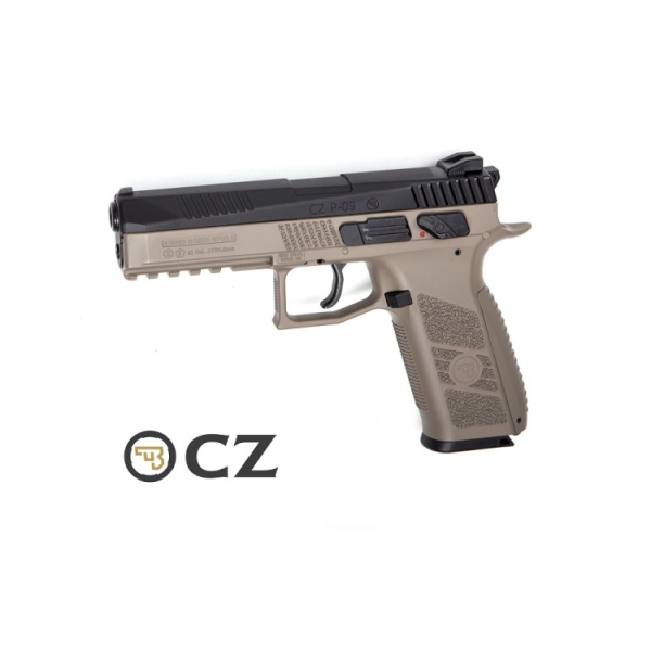 Pistola CZ P-09 Duty FDE Duotone Blowback - 4,5 mm Co2 Balines