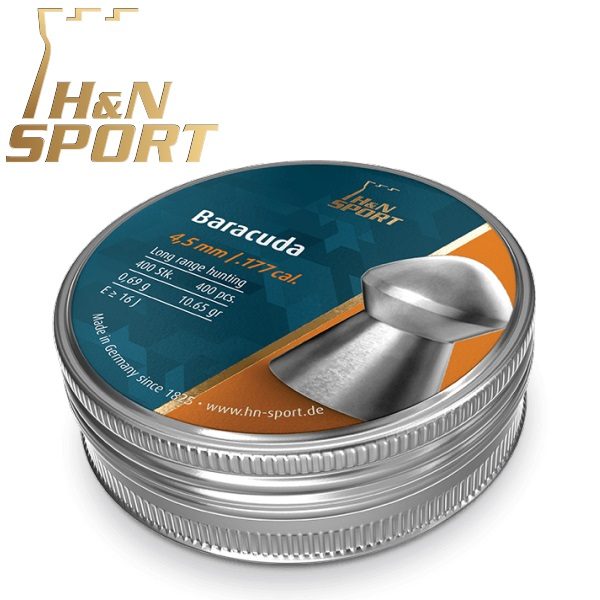 Balines H&N Barracuda cal. 4,50 mm. Lata 400 uds. de 0,69 g.