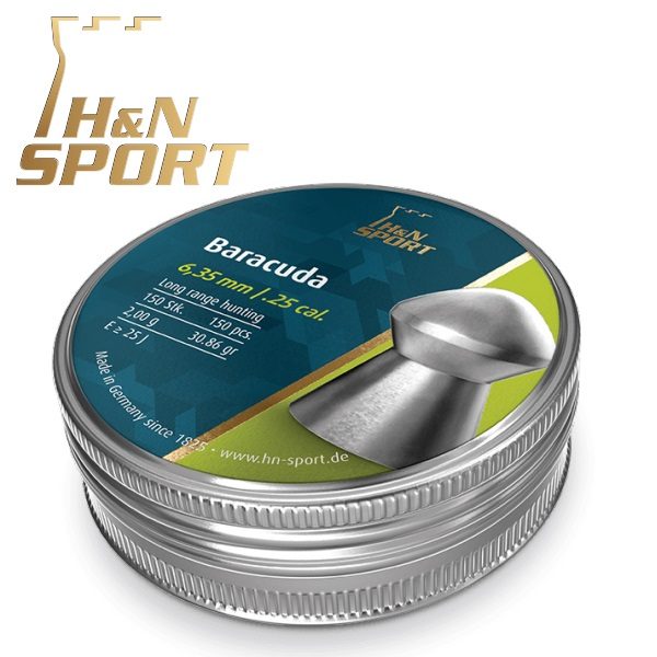 Balines H&N Barracuda cal. 6,35 mm. Lata 150 uds. de 2,00 g.
