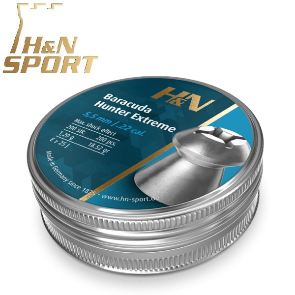 Balines H&N Barracuda Hunter Extreme cal. 5,50 mm. Lata 200 uds. de 1,20 g.