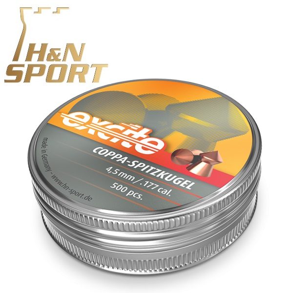 Balines H&N Excite Coppa-Spitzkugel cal. 4,50 mm. Lata 500 uds. de 0,49 g.