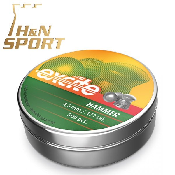 Balines H&N Excite Hammer cal. 4,50 mm. Lata 500 uds. de  0,51 g.