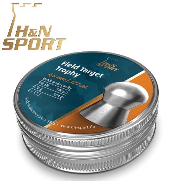 Balines H&N Field Target Trophy cal. 4,50 mm. Lata 500 uds. de 0,56 g.