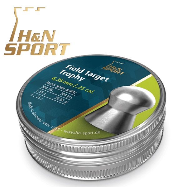 Balines H&N Field Target Trophy cal. 6,35 mm. Lata 200 uds. de 1,30 g.