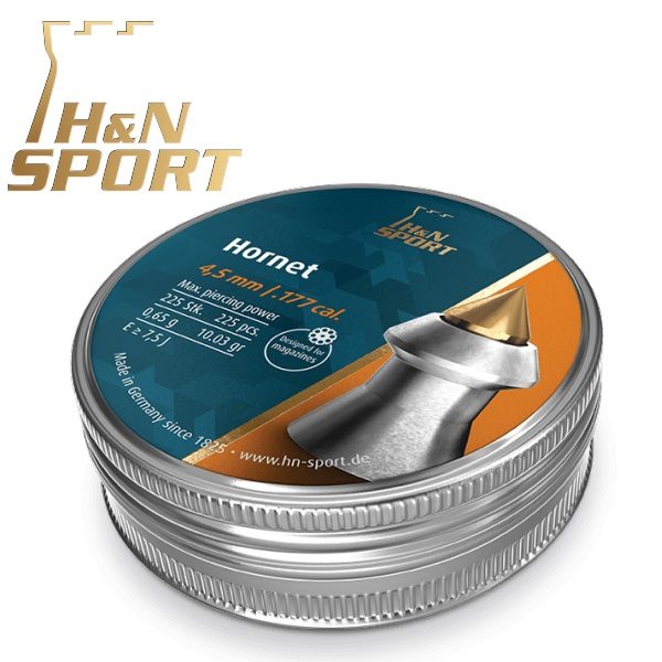Balines H&N Hornet cal. 4,50 mm. Lata 225 uds. de 0,62 g.