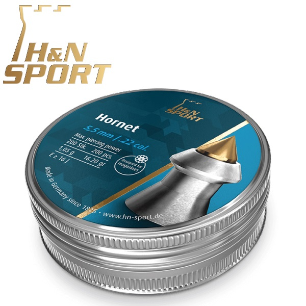 Balines H&N Hornet cal. 5,50 mm. Lata 200 uds. de 1,18 g.