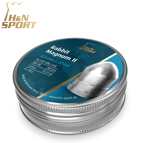 Balines H&N Rabbit Magnum II cal. 5,50 mm. Lata 200 uds. de 1,64 g.