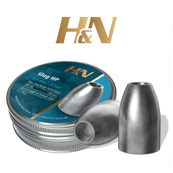 Balines H&N Slug HP cal. 5'51 mm /.217" - Lata de 200 balines de 1'49 g.