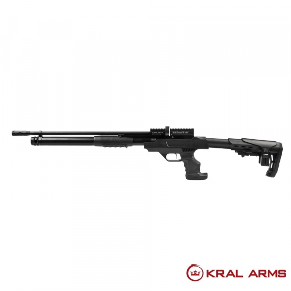 Carabina PCP KRAL Puncher Rambo Pump Action Negro. Cal. 5,50 mm - 24 Julios