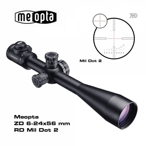 Visor Meopta ZD 6-24X56  RD - Mil Dot 2 SFP -  ¡¡OFERTA HASTA FIN DE STOCK!!